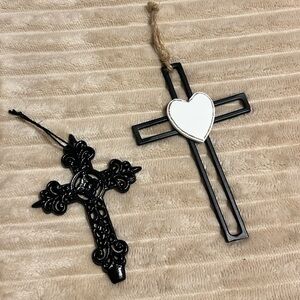 Set of two Black Decorative Crosses
